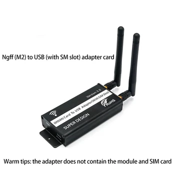 Belaidžio NGFF M. 2 Raktas B-USB Adapteris su Sim Kortelės Lizdas WWAN/LTE/4G Modulio Stalinis/Nešiojamas kompiuteris