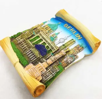 Berlynas Orientyrą Vokietijos Turizmo Kelionių Suvenyrų 3D Gumos Šaldytuvas Magnetas