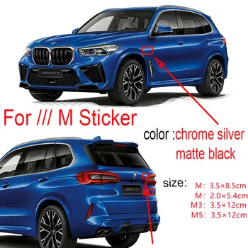 BMW 1 2 3 4 5 Serijos M Standartas 3D Stereo Metalo Automobilių Lipdukas Modifikuotų Automobilių Stilius Uodega Etiketės Apdaila, Automobilių Reikmenys