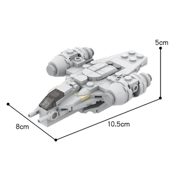 BuildMoc Kūrėjas Ekspertų Micro Skustuvas-Crest Modelis Starfighter Erdvėlaivis, Statyba Blokai SS Kūrėjas Kosminiu Laivu Modulinių Plytų Žaislai