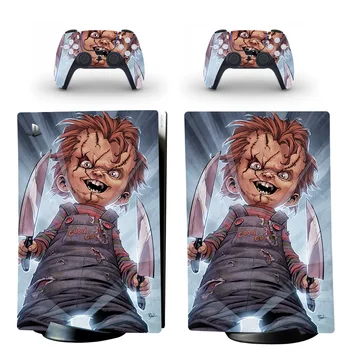 Chucky PS5 Digital Edition Odos Lipdukas Playstation 5 Konsolės Ir 2 Kontroleriai Vinilo Decal Apsaugines Odos