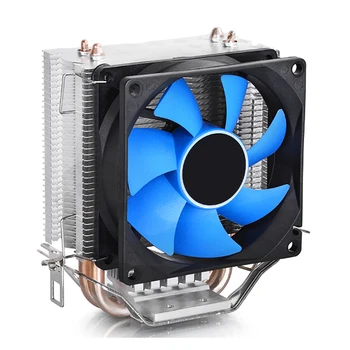 CPU radiatoriaus ledo Ling MINI visą vario šilumos vamzdis 775/1150 AMD CPU ventiliatorius išjungti darbalaukio vieno radiatoriaus ventiliatorius