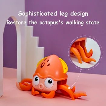 Cute Octopus Clockwork Kūdikių Vonios Žaislai Plaukti Dušo Žaidimas Vonios Kambarys Vilkdami Pėsčiomis Paplūdimio Vandens Juokingi Žaislai Vaikams Dovanos Vaikams