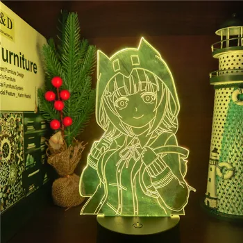Danganronpa 2 Chiaki Nanami 3D Led Anime Lempos Iliuzija Apšvietimo Spalva Keičiasi Naktį Žibintai Lampara Už Kalėdos