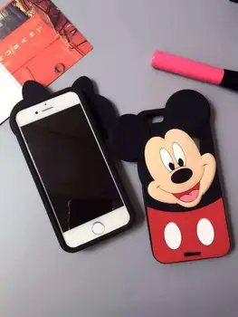 Disney Mickey Minnie Telefono dėklas skirtas Apple IPhone 5 5s SE 6 6s Plius 7 8 Plus X Silikoninis Telefono Atgal Apima Mielas Animacinių filmų Soft Shell