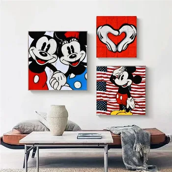 Disney Mickey Mouse Drobės, Paveikslai, Plakatai ir Mickey Minnie Mouse Spaudinių Sienos Menas Nuotraukas Kambarį Namo Apdaila