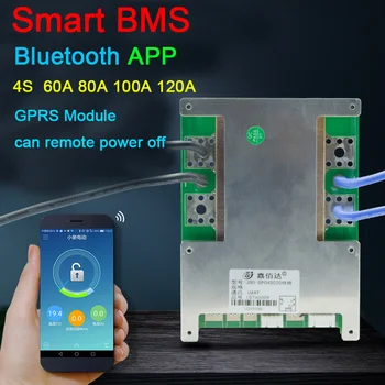 DYKB smart BMS 4S 12V 60A 80A 100A 120A Li-ion LifePo4 Ličio Apsaugos Valdybos balansas Didelės Srovės 