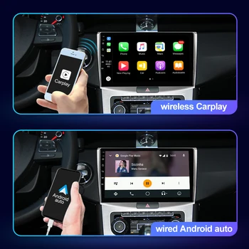 EBILAEN Android 10.0 Automobilio Radijo Grotuvas VW Volkswagen Passat B7 B6, CC Autoradio GPS Navigacijos QLED Ekrano Headunit Kamera 4G