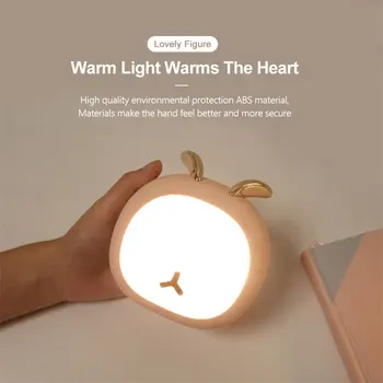 Elnias Triušis Įkraunamas LED Naktį Lempos Mini USB Palieskite Jutiklio Gyvūnų Naktį Šviesos Šventė Kūdikio Miegamojo Kalėdų Dovana