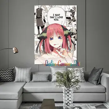 Esmingiausias Quintuplets Drobės Anime Paveikslėlių Namų Puošybai Tapyba, Plakatas HD Spaudinių Sienos Meno Modulinės Kambarį Įrėminti