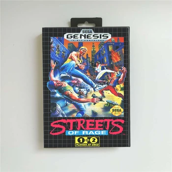 Gatvėse Pyktis - Dangtelis Su JAV Mažmeninės Langelyje 16 Bitų MD Žaidimo Kortelės Sega Megadrive Genesis Vaizdo Žaidimų Konsolės