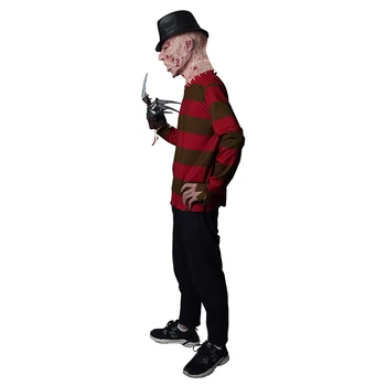 Greitas pristatymas, Nightmare on Elm Street-Munker Gatvės Fredis Kriugeris Top Marškinėliai Cosplay Kostiumų Kalėdų dovana berniukas rudenį kostiumas