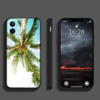GX54 Kokoso Paplūdimyje Silikono Soft Case for iPhone 12 Mini Pro 11 XS Max XR X 8 7 6 6S Plius 5 5S SE 2020 m.