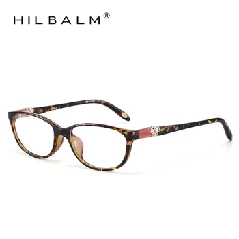 Hilbalm Stilingas skaitymo akiniai moterys kovos su blue ray ultralight presbyopia akinius didinamojo stiklo moterų dioptrijomis + 1.0 1.5