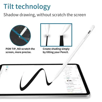 IPad Pieštukas su Palmių Atmetimo,Aktyvus Stylus Pen for Apple Pieštuku 2 1 iPad Pro 11 12.9 2020 M. 2018 M. 2019 M. Oro 4 7 8