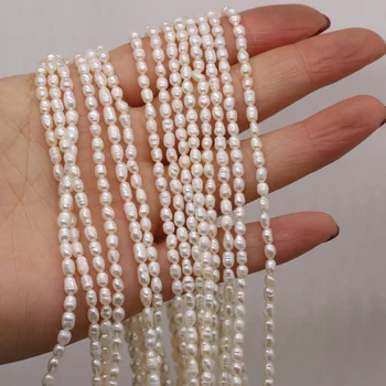 Išskirtinį Natūralių Gėlavandenių Perlų Ryžių Granulių String Mados prekių Už 
