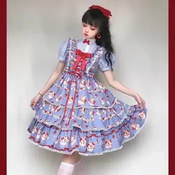 Japonijos Saldus Princesė Jsk Pasaką Lolita Suknelė Vintage Kawaii Merginos Gotikos Tortas Vestuvių Suknelė Cosplay Kawaii Suknelės