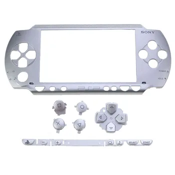 JCD 1set Priekinis Korpusas Korpuso Dangtelį Atveju Pakaitinis Sony PSP1000 PSP 1000 Žaidimų Konsolės & Pilnas Komplektas Mygtuką