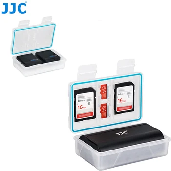 JJC Vandeniui Baterija Atveju talpinimo Atminties Kortelę Atveju Laikiklis 2 SD SDHC SDXC 2 MSD Micro SD TF Kortelę Organizatorius Raštas