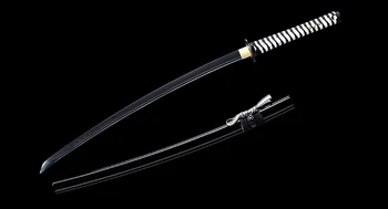 Juoda Blade Serijos-Real Steel Rankų Darbo Japonijos Samurajų Kardas Full Tang Aštrių Paruoštas Pjovimo-41