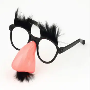 Juokinga Groucho Marx Biglis Akinius, Nosies Ūsai Plaukų Nuslėpti Naujovė Meno Šalis