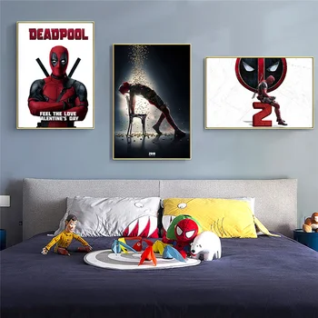 Klasikinis Anime Deadpool 2 Superhero Plakatas Komiksų Filmo Personažas Drobės Tapybos Sienos Menas Spausdinti Šiuolaikinės Nuotrauką Vaikas Namų Dekoro
