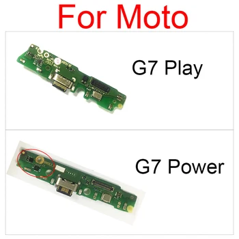Kroviklis USB Įkrovimo Lizdas Dokas Valdybos Motorola MOTO G7 Play / G7 Maitinimo Kištuku Uosto Valdybos Flex Kabelis atsarginės Dalys