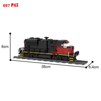 Krovininio Traukinio EMD SD70M-2 KN Traukinio SS-47989 blokai Krovininio traukinio Modelis plytų konstruktorius žaislai vaikams, VAIKŲ DOVANŲ