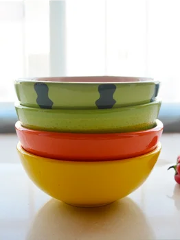 Kūrybinės animacijos vaisių modeliavimo keramikos dubenėlį virtuvės indai arbūzas vaisių salotos, desertas pyragas užkandis saugojimo dekoratyvinis patiekalas