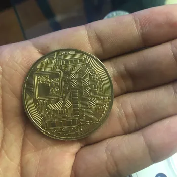 Kūrybos Suvenyrų Auksą, Padengtą Bitcoin Moneta, Kolekcines, Puiki Dovana Tiek Monetos Meno Kolekcija Fizinio Aukso Monetą