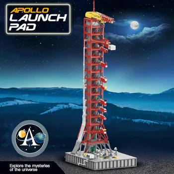 Kūrėjas Idėjų SS Serijos Kosmoso aukštųjų technologijų Saturnas 5 Launcher Išplėstinė Puzzle modelių Kūrimo Blokų, Plytų Žaislai Vaikams Dovanų Rinkinys