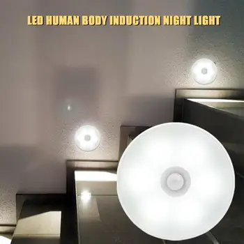 LED Nakties Šviesos Lempa USB Įkrovimo PIR, Judesio Jutiklis, Pažangi Indukcijos Žmogaus Kūno Indukcinės Lempos Lova Kabineto Sienos Šviesos