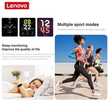 Lenovo S2 Pro Smart Žiūrėti 1.69 Colių HD Vandeniui Pastovią Temperatūrą Miego Fitneso Sporto Žiūrėti Multi-funkcija Multi-language