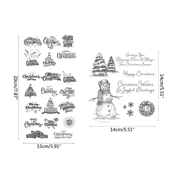 Linksmų Kalėdų Silikono Aišku, Antspaudas Stamp 