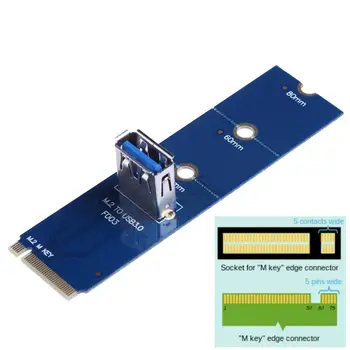 M. 2 USB 3.0 Adapteris NGFF BTC Kasybos Namų PCI-E Express Stove Kortelės Kompiuterių Dalys už Bitcoin Miner Kasyba