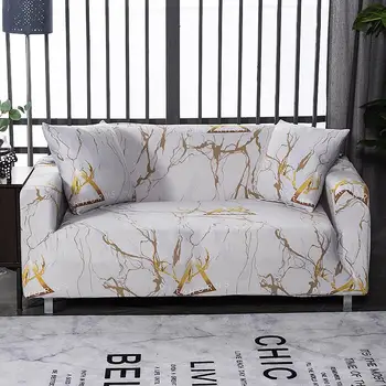 Marmuro Modelis Elastinga Sofa Cover Loveseat Kėdžių Užvalkalai Kambarį Spandex Sofos Apima