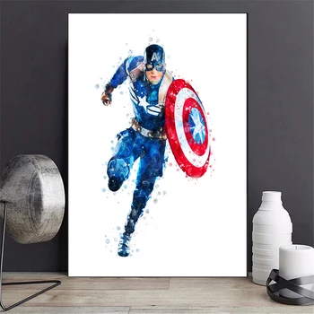 Marvel Superhero Drobės Tapybos Sienos Menas Abstraktus Kapitonas Amerika Plakatas Spaudinių Namų Puošybai Nuotrauką Vaikai Kambario Dekoro
