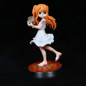 Mielas Anime One Piece Nami Vaikas Ver. PVC Veiksmų Skaičius, Kolekcines, Modelis Vaikams, Žaislai, Lėlės 16CM