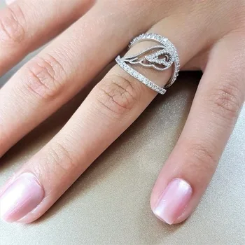 Mielas Moterų Angelo Sparnu Žiedas Unikalus Stiliaus Prabangūs Vestuviniai Žiedai Žada Sužadėtuvių Žiedai Moterims