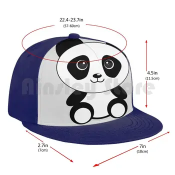 Mielas Panda Sėdi Beisbolo Kepuraitę Reguliuojamas Snapback Skrybėlės Hip-Hop Panda Mielas Telefono Dėklas Medvilnės Gyvūnų Facebook Instagram Panda
