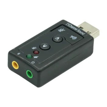 Mini USB 2.0 3D Virtualus 12Mbps Išorės 7.1 Kanalo Garso Garso plokštė Audio Adapteris, Garso Kortelės Adapteris Nešiojamas Mini USB 2.0