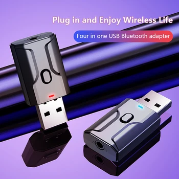 Mini USB Bluetooth 5.0 AudioTransmitter Imtuvas Dvi Viena Adapteris, Stereo 
