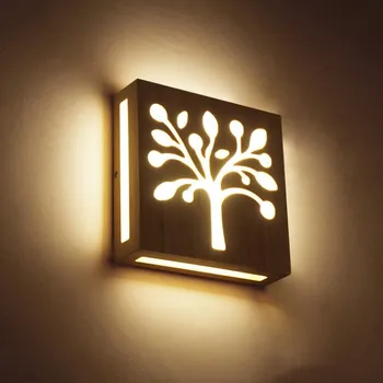 Modernios sienos lempos mediena šviesa patalpų šviestuvai, LED šviesos rungtynių Į coffe baras restoranas, parduotuvė gyvenimas valgomasis knygos dekoravimo