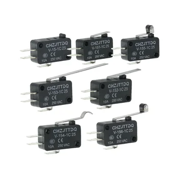 Momentinis Micro Limit Switch CHZJTTDQ V-15.V-151.V-152.V-153.V-154.V-155.V-156.-1C 25 Keliauti jungiklis ribinis jungiklis sidabro kontaktai