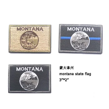 Montana Siuvinėjimo Pleistrai Emblemos Emblema karinės Armijos 8cm PASIDARYK pats Aksesuaras Lankai ir Kilpa Taktinis Moralę Amerikos valstijos, JAV