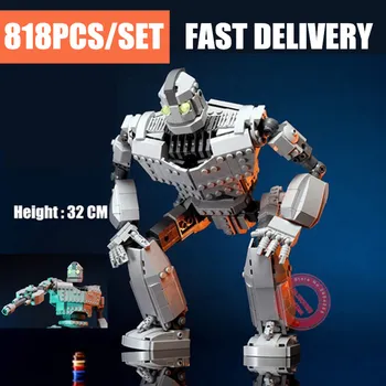 Naujas 818PCS Filmo Geležinis Robotas Miesto Sumos voltron ' a Milžinas Vyras modelių Kūrimo Blokus, Plytas, Vaikams, Žaislai, Dovanos Gimtadienio proga