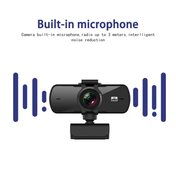 Naujas Auto Focus 1080P 2K HD Kameros Su Mic Pasukti KOMPIUTERIO Darbalaukio Žiniatinklio Kamera Mini Cam Kompiuterio WebCamera Cam Vaizdo Įrašymo Darbą