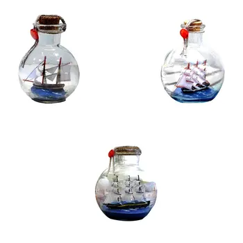 Naujas Buriavimo Valtis Drift Butelis Viduržemio jūros Stiklo Piratų Laivas, Norinčių Butelis Jūrmylių Namų Dekoracijos, Dovanos Amatai