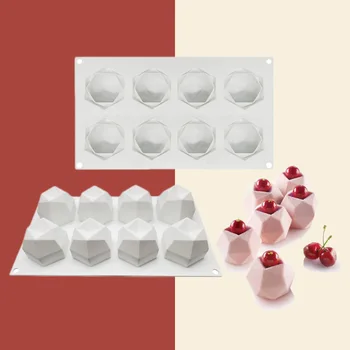 Naujas Deimantų Širdies Maisto kokybės Silikono Torto Formos 3D Putėsiai Desertas Šokolado Ledai Formos Kepimo Tortas Dekoravimo Priemonės F697