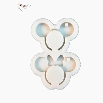 Naujas mielas animacinių filmų Mickey ausies apdailos silikono formos įvairių stilių Mickey lankas šokolado, sausainių sluoksnį